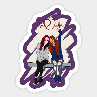 Victoria and Faith Sticker